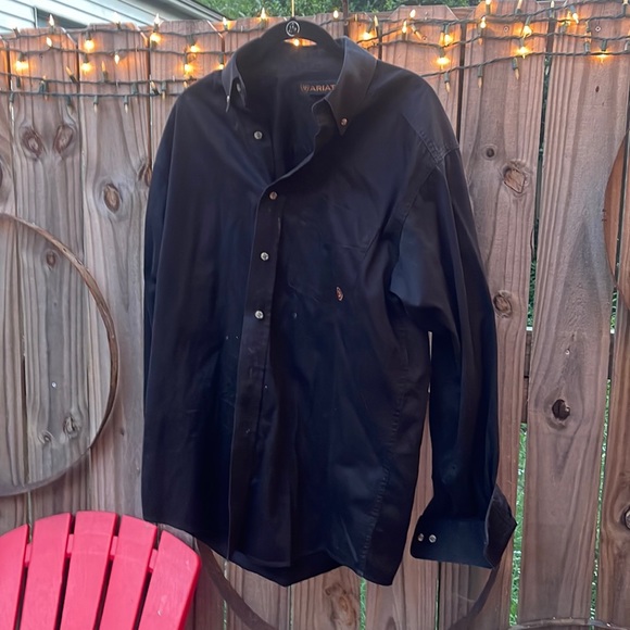 Black ARIAT button down - Picture 1 of 8